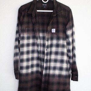Diamond Supply Co Ombre Flannel Dress w/ Pockets